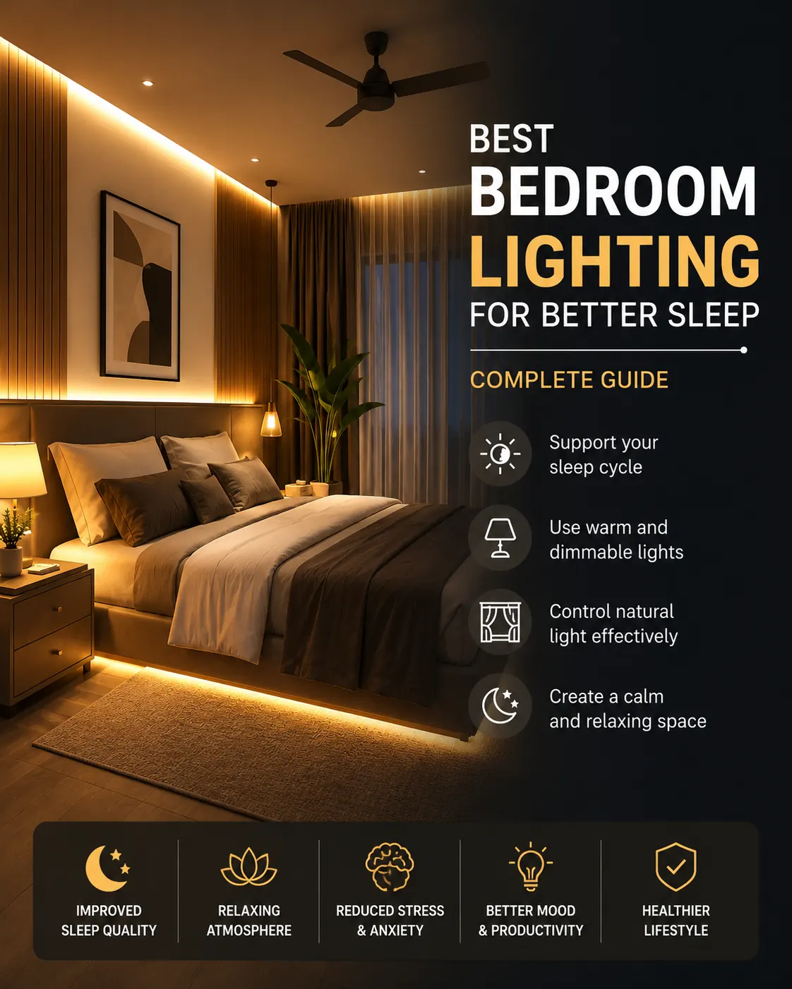 Best bedroom lighting for better sleep